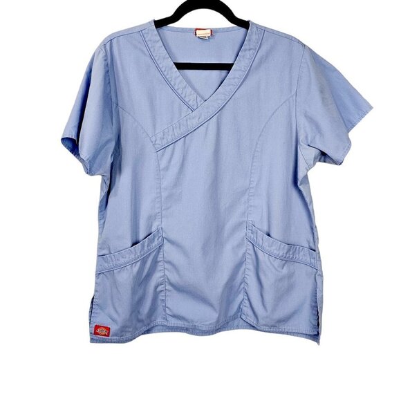Dickies Scrubs Blue Pant and Tops Set Of 3 - Picture 2 of 13
